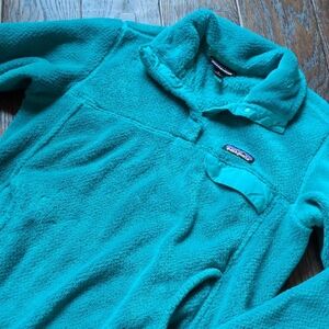 PATAGONIA I Women's Teal Green Re-Tool Snap-T Fleece Pullover, M